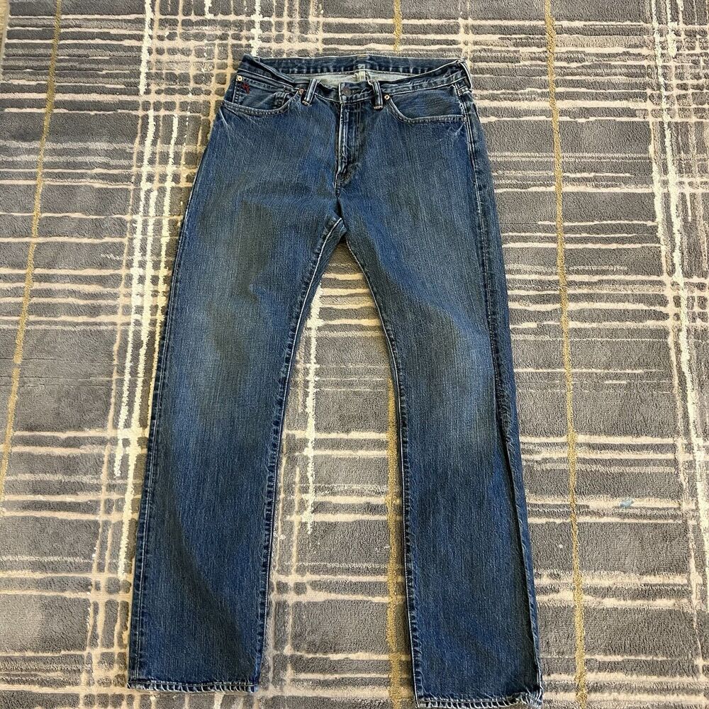 Polo Ralph Lauren Mens Jeans 35x32 Blue Denim 867 Classic Fit Preppy Cotton